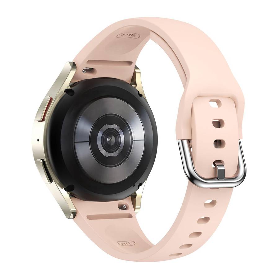For Samsung Galaxy Watch FE / 7 / 6 / 5 / 4 Slim Silicone Watch Band(Pink)
