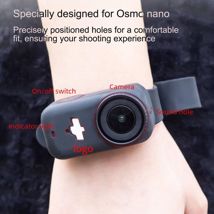 For DJI Osmo Nano Thumb Sports Camera Expansion Strap Silicone Protective Cover(Purple)