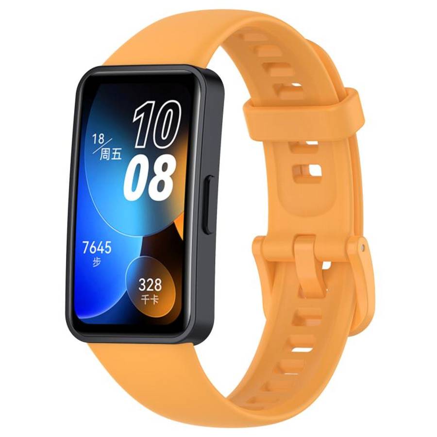 For Huawei Band 10 / 9 / 8 xDfind Nail Button Glossy Silicone Watch Band(Yellow)