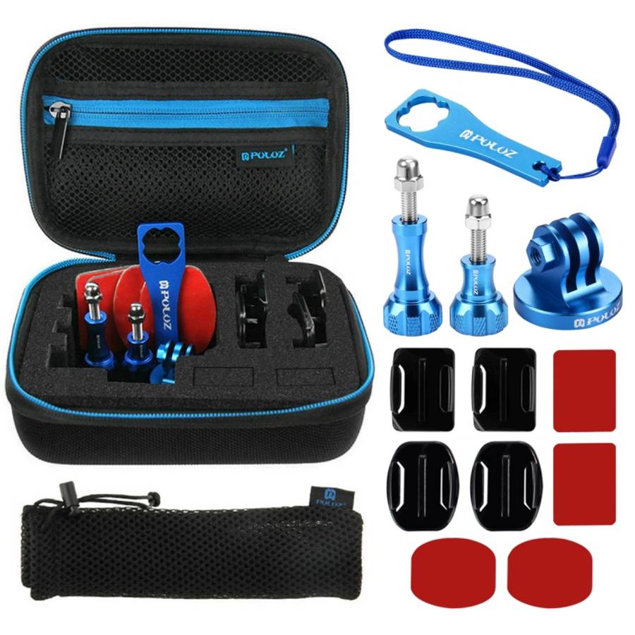 PULUZ 13 in 1 CNC Metal Accessories Combo Kits with EVA Case (Screws + Surface Mounts + Tripod Ada