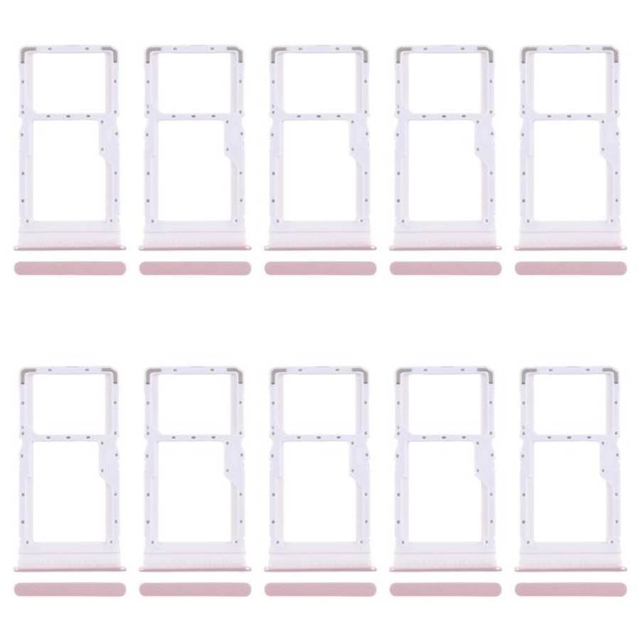 For Xiaomi Redmi 13 4G 10pcs SIM Card Tray + SIM Card Tray / Micro SD Card Tray (Pink)