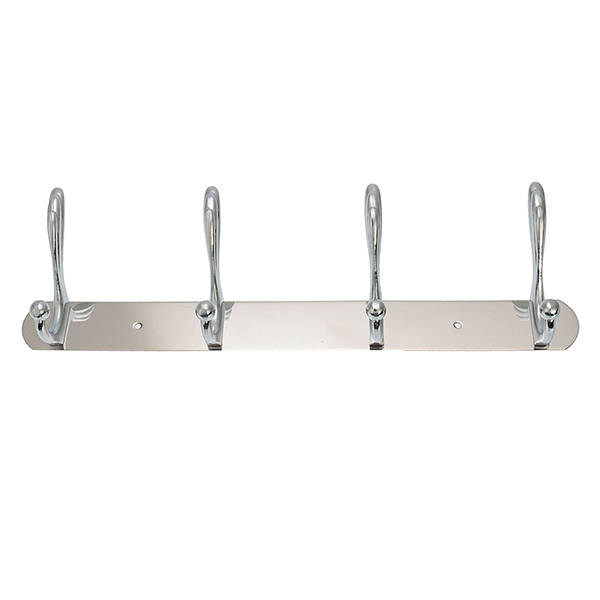 14X 4 Hooks Stainless Steel Wall Mounted Towel Rack Clothes Hanger Coat Hat Holder
