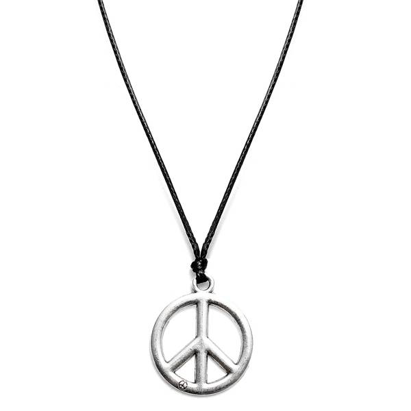 Unsiex Silver Plated Tibetan Charm Leather Cord Pendant Necklace (STYLE: 10)