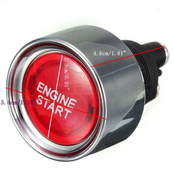 Universal Motor Auto Illuminated Push Button Engine Start Starter Switch