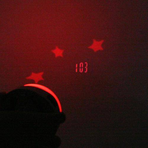 LED Laser Projector 3 color Night Light Alarm Clock