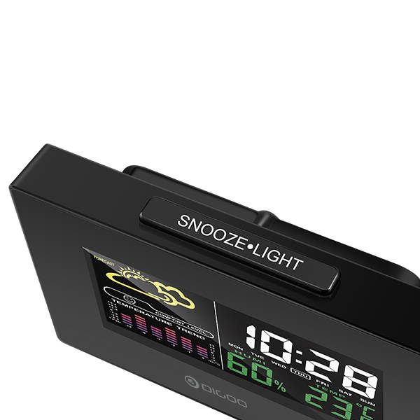 Wireless Backlit USB Hygrometer Thermometer Weather Forecast Station & Alarm Clock - Digoo DG-C3