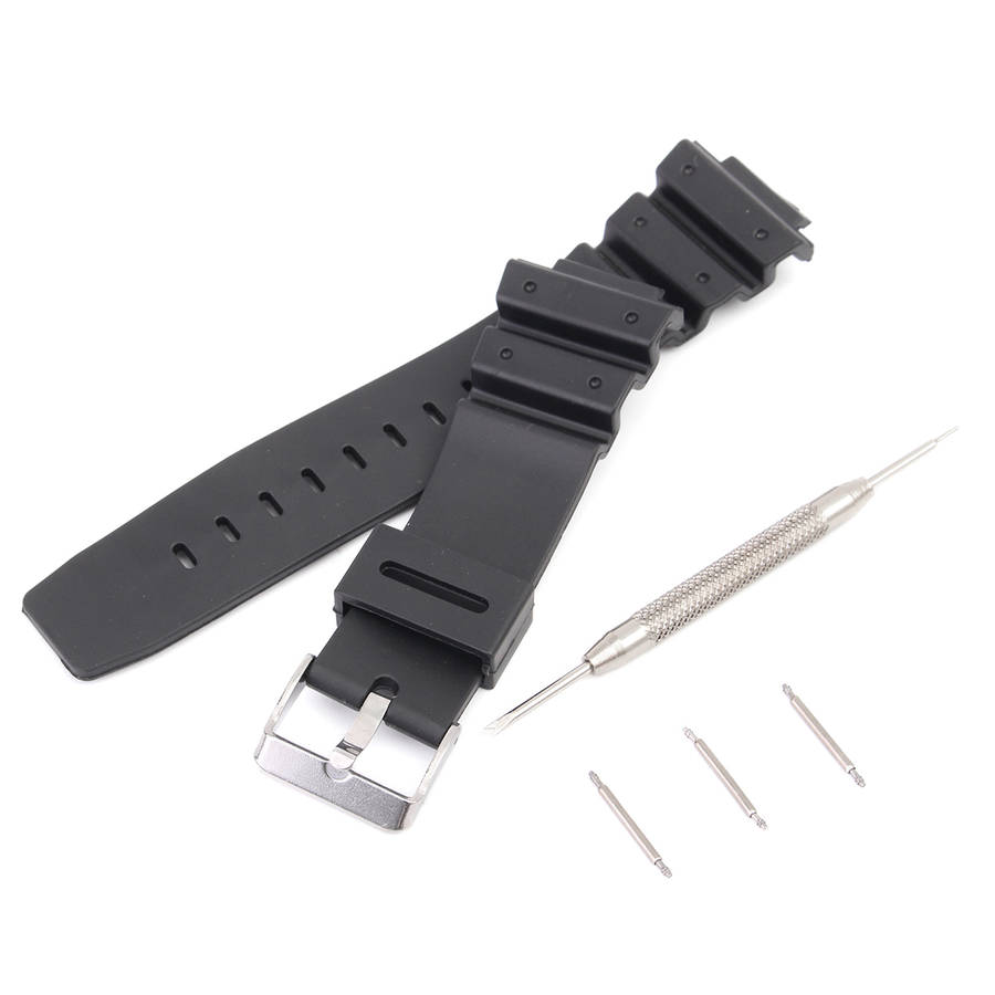 16mm Silicone Black Strap Watch Band for Casio G-Shock (NO.: NO.2)