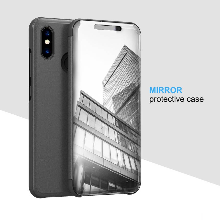 Bakeey Flip Smart Sleep Mirror Window View Bracket Protective Case For Xiaomi Redmi Note 6 Pro -