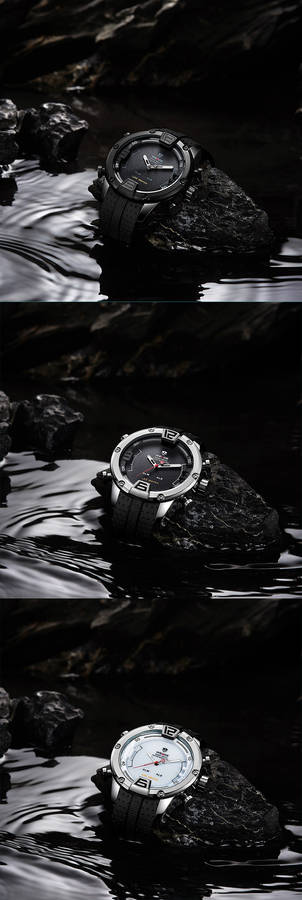 WEIDE WH7301 Dual Display Digital Watch Comfortable Silicone Strap LED Alarm Calendar Sport Watch -