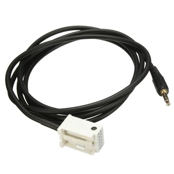 Car 3.5mm Audio Music AUX Cable Input Adapter For Mercedes Benz W203 C Class