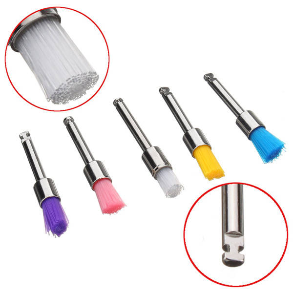 200pcs Nylon Latch Flat Head Polishing Brushes Set White and Colorful Cleaning Brushes Kit