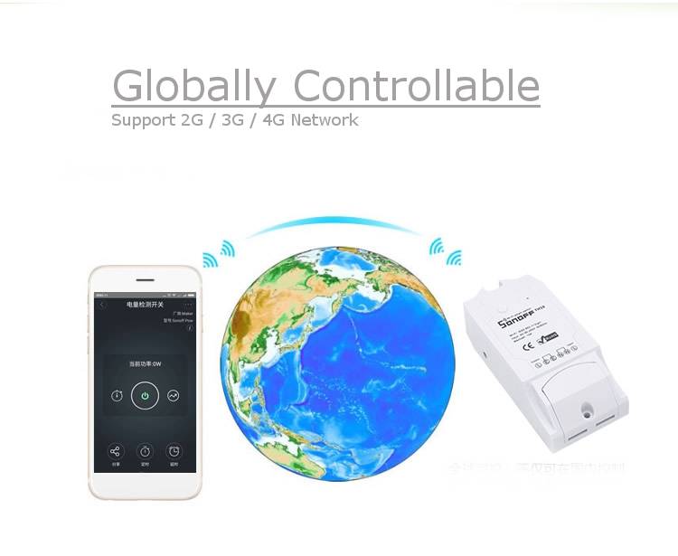SONOFF POW 16A 3500W DIY WIFI Wireless Long Distance APP Remote Control Switch Socket Power Monitor