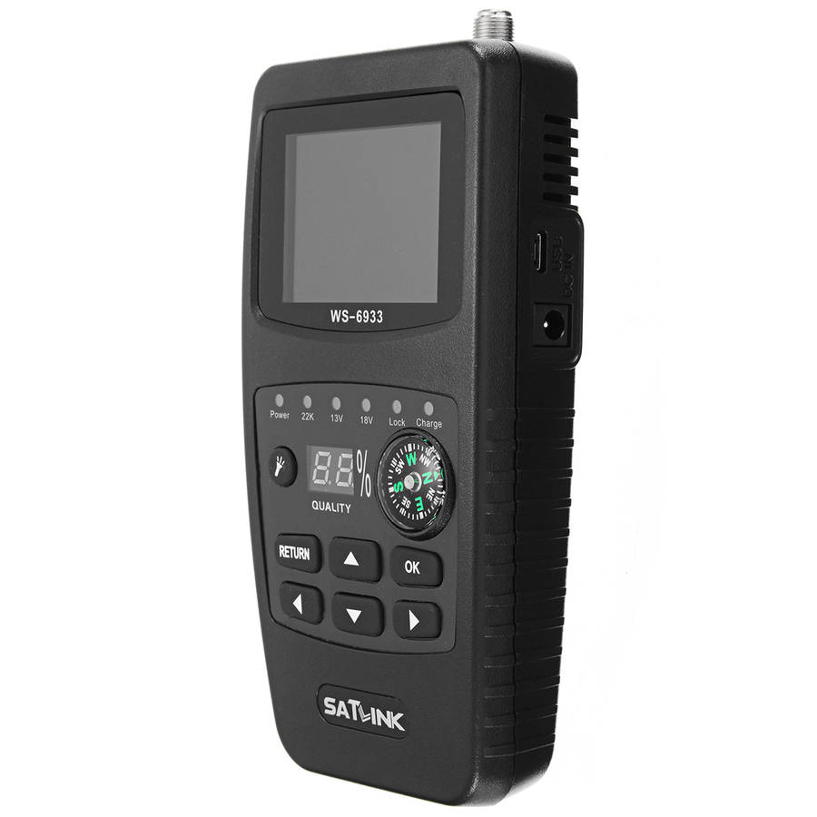 Satlink WS-6933 DVB-S2 FTA Digital Satellite Finder Meter LCD Flashlight