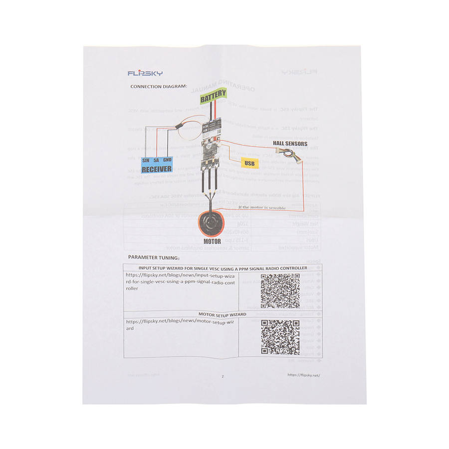 HGLRC-Flipsky FSESC 4.12 50A SK8 ESC 5V/1.5A BEC Electric Longboard RC Car/E-bike/E-scooter