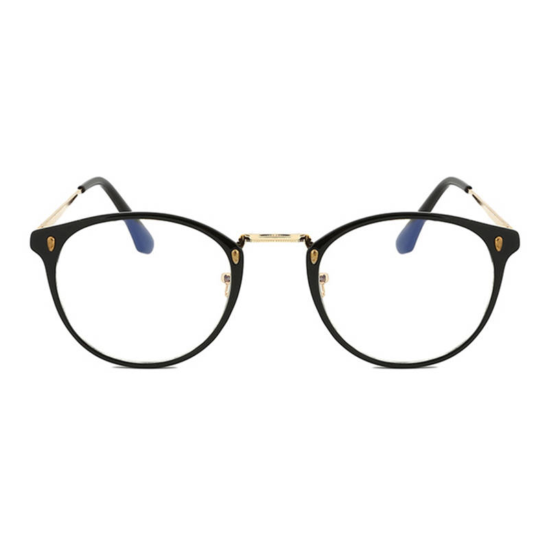 Women Men Casual Metal Frame Optical Glasses Ground Fashion Blue Light Blocking Glasses