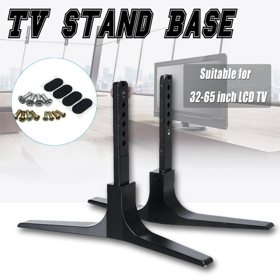 Universal TV Stand Support Base Plasma LCD Flat Screen Table Top Pedestal Mount 32-65inch - 0.71kg