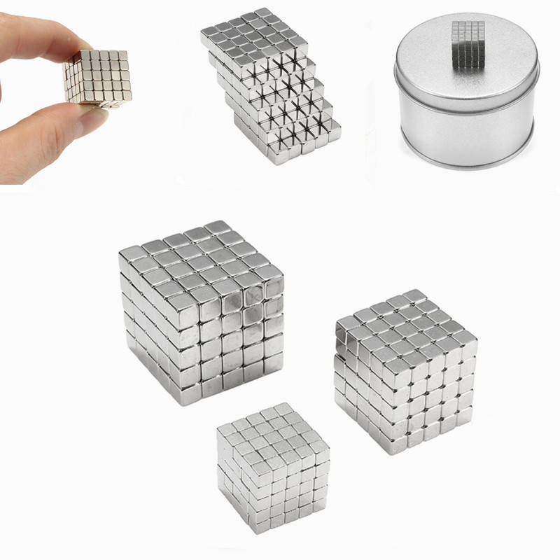 3/4/5mm 125pcs Magnetic Cube Tin Box Magnet Balls Magic Square 3D Puzzle Toy Gift Decor (SIZE: 5MM)
