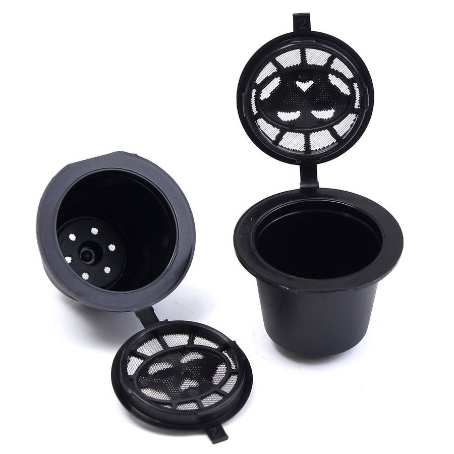 6 Pack Reusable Capsules Refillable Pods With Brush Spoon For Nespresso Coffee Machines