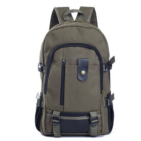 Men Outdoor Trendy Canvas Travel Backpack (COLOR: ARMYGREEN)