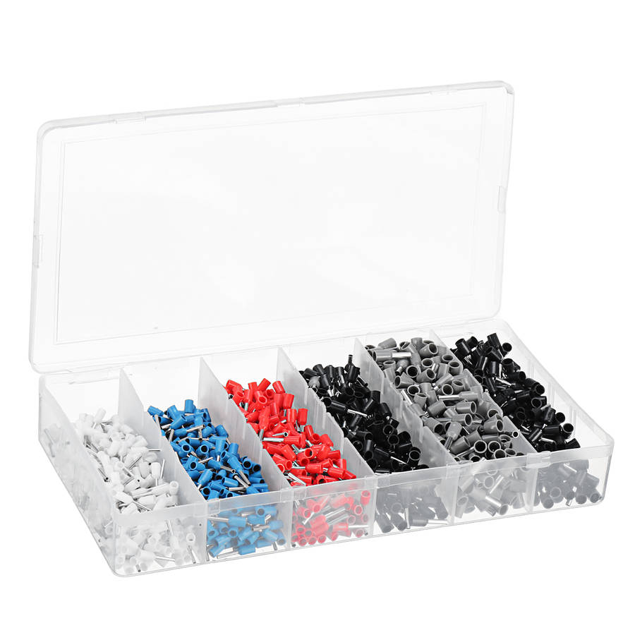 1500Pcs Wire Connector Terminal Bootlace Ferrule Crimper Kit with Ratchet Crimping Tool 0.25-10mm