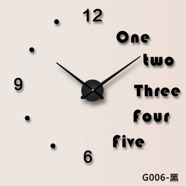 Creative Personality Simple Fashion Wall Clock 3d Acrylic Mirror Wall Stickers Clock Living Room Diy Wall Clock