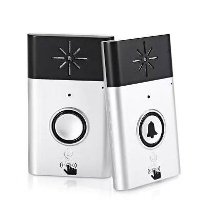 Loskii H6 Wireless Voice Intercom Doorbell 300m Distance LED Indicator OutDoorbel... (COLOR: SILVER)