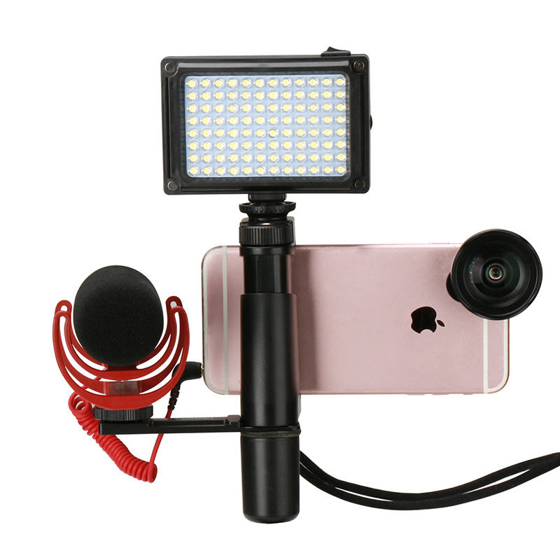 Ulanzi F-mount Smartphone Handheld Stabilizer Video Rig Grip Handle Mount Phone Holder with Strap