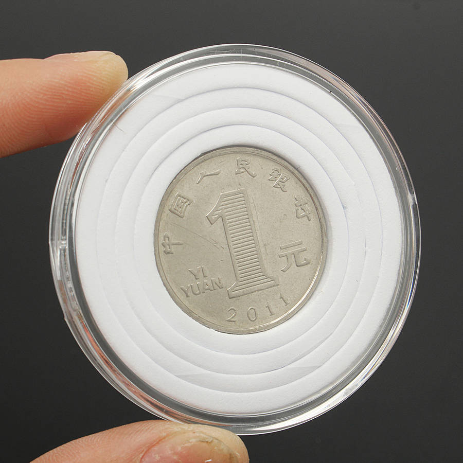 20pcs Round Coins Capsules Holders Portable Storage Box Cases Box Container Display