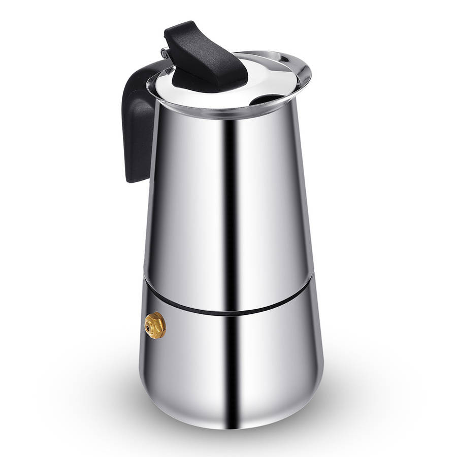 100/200/300/450ML Stainless Steel Moka Espresso Maker Pot Filter Coffee Cook