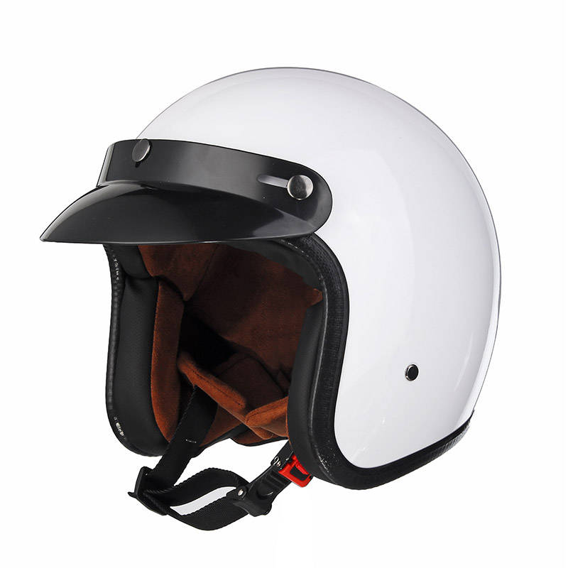 White ABS Motorcycle Vintage Helmet Open Face For Harley