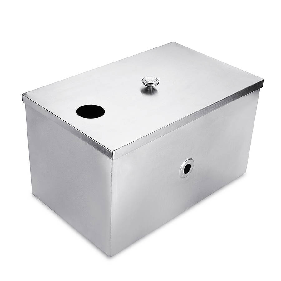 5GPM Stainless Steel Grease Trap Interceptor Set Restaurant For Kitchen Wastewater