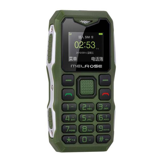 MELROSE S10 1.0 Inch 450mAh Bluetooth Smallest MP3 Music Phone Shockproof Feature ... (COLOR: GREEN)