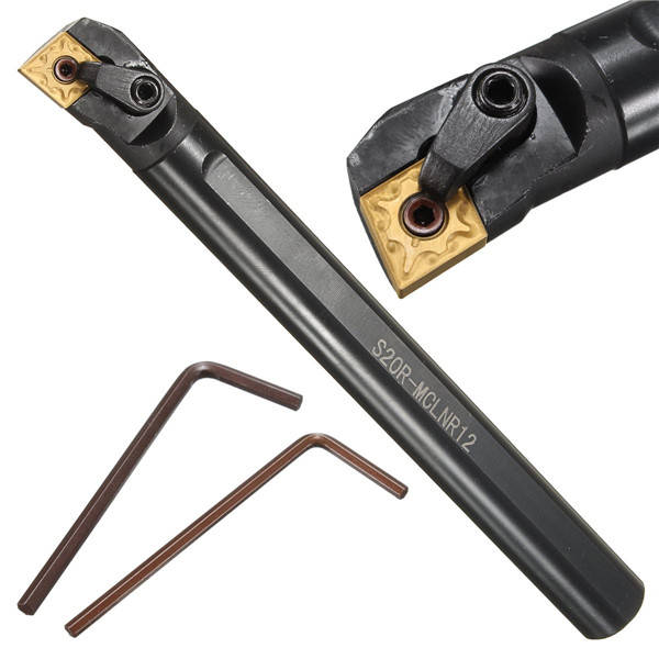 S20R-MCLNR12 20x200mm Lathe Turning Tool Holder with CNMG1204 Insert and Wrench