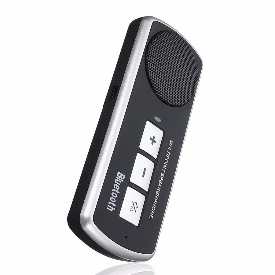 Wireless Bluetooth Car Kit Hands Free Speaker Phone Visor Clip For iOS Android
