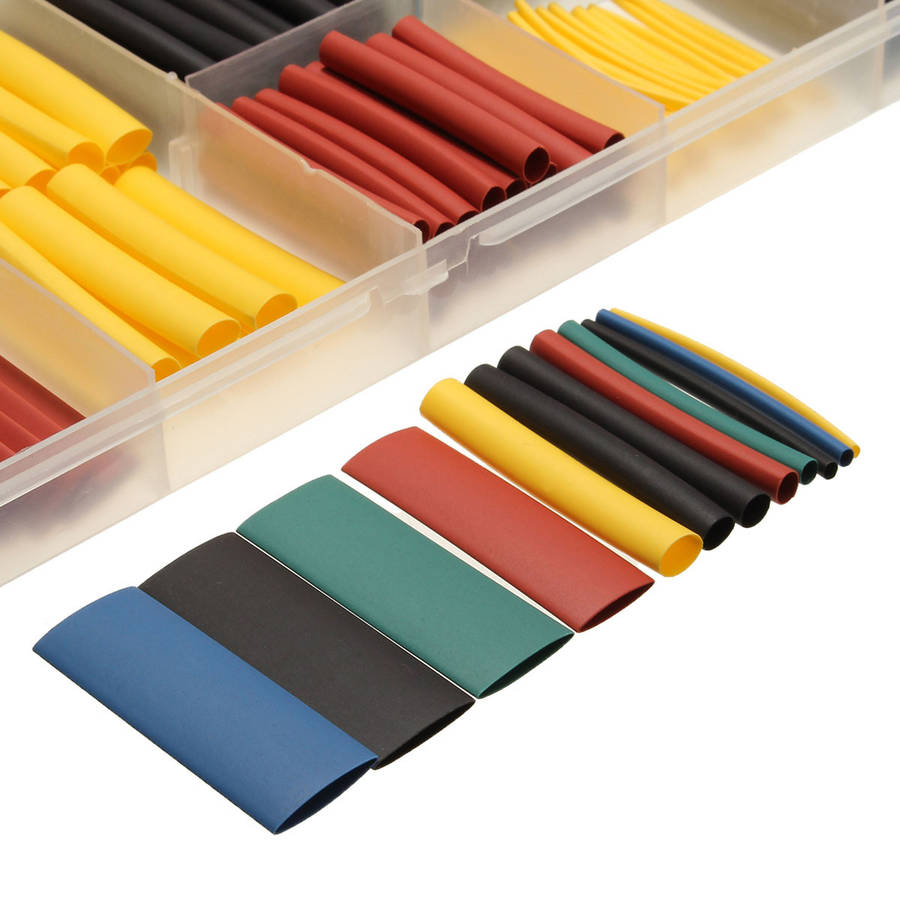 280pcs Assortment Ratio 2:1 Heat Shrink Tube Tubing Sleeving Wrap Kit With Box
