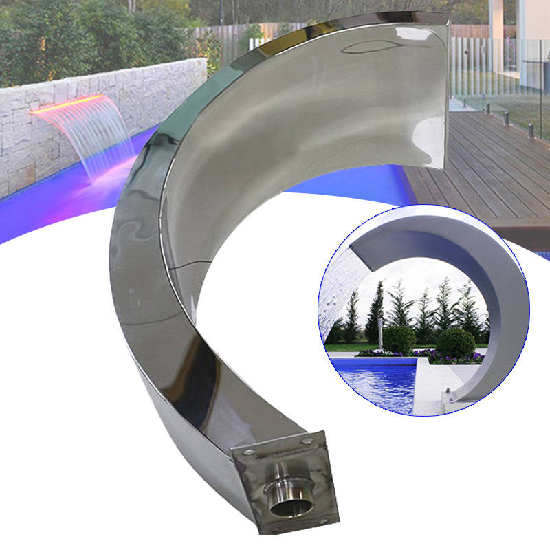 6030cm Stainless Steel Pool Accent Fountain Pond Garden Swimming Pool Waterfall Feature Faucet