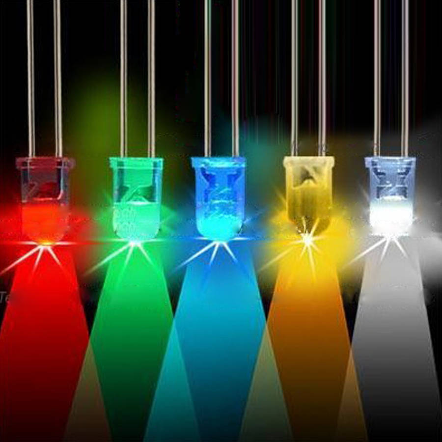 10/50/100PCS 5mm 2 Pin LED Ultra Bright Light Bulb Lamp 5 Colors