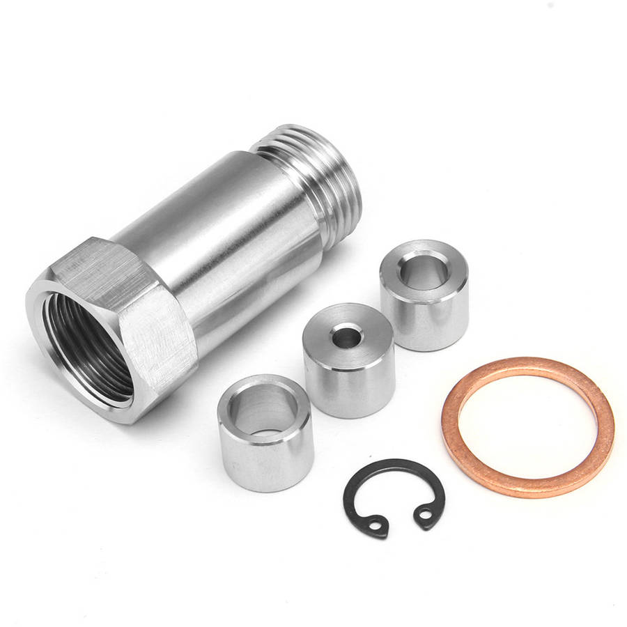 M18x1.5 O2 Oxygen Sensor Adapter CEL Fix Restrictor Fitting With Adjustable Gas Flow Inserts
