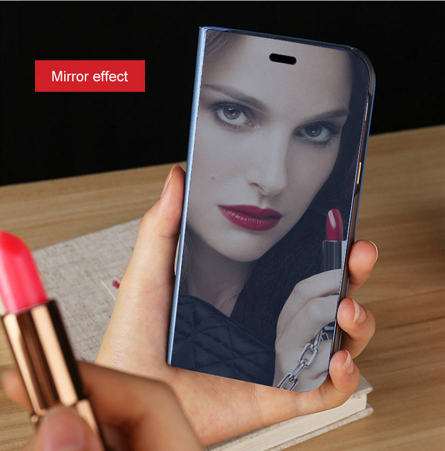 Bakeey Flip Smart Sleep Mirror Window View Bracket Protective Case For Xiaomi Redmi Note 6 Pro -