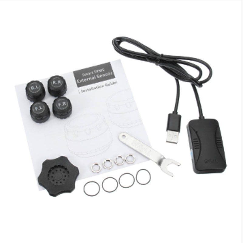 TPMS for Android CAR DVD External Car Tire Air Pressure Alarm System 4 Sensors Alarm