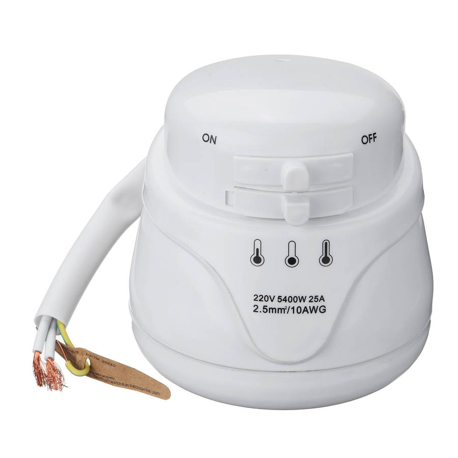 110V/220V 5400W Electric Shower Head Instant Hot Water Heater Tankless Adjus