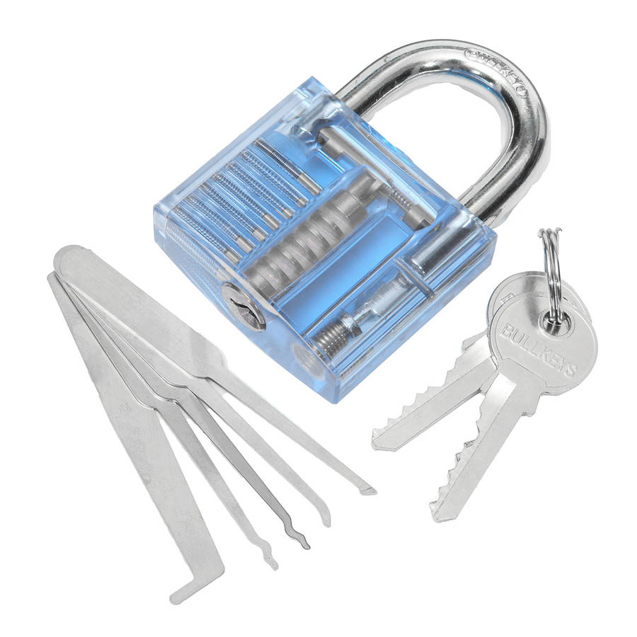 Transparent Unlocking Lock Pick Set Practice Padlock Lockpicking Skills
