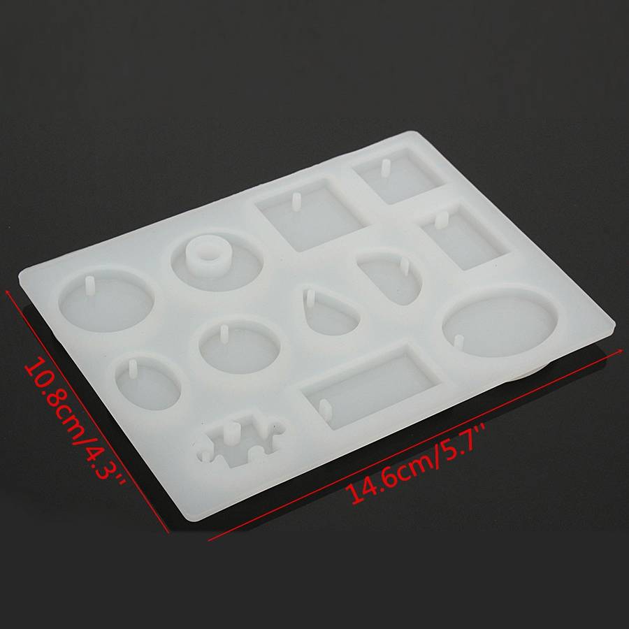 12 Models Silicone Mold Mould Resin DIY Pendant Jewelry Tools Accessories