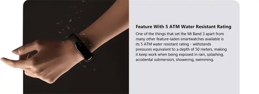 Original Xiaomi Mi band 3 Smart Wristband OLED Display 50M Waterproof Heart Rate Monitor Bracelet -