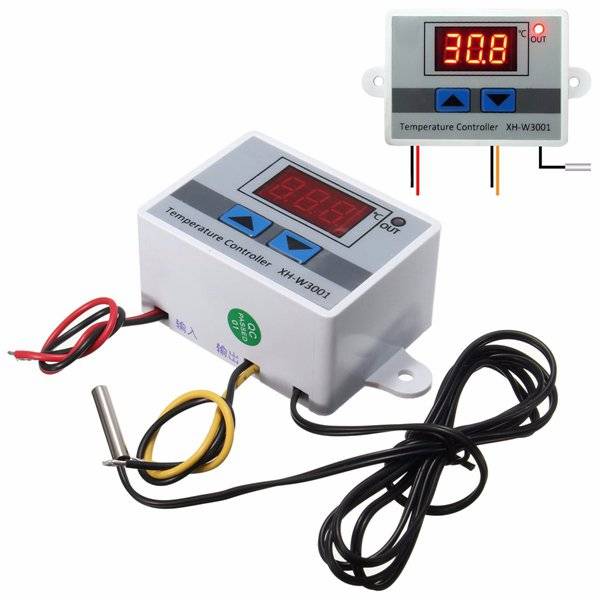 3pcs XH-W3001 220V 10A Digital Display LED Temperature Controller With Thermostat Control Switch Pro