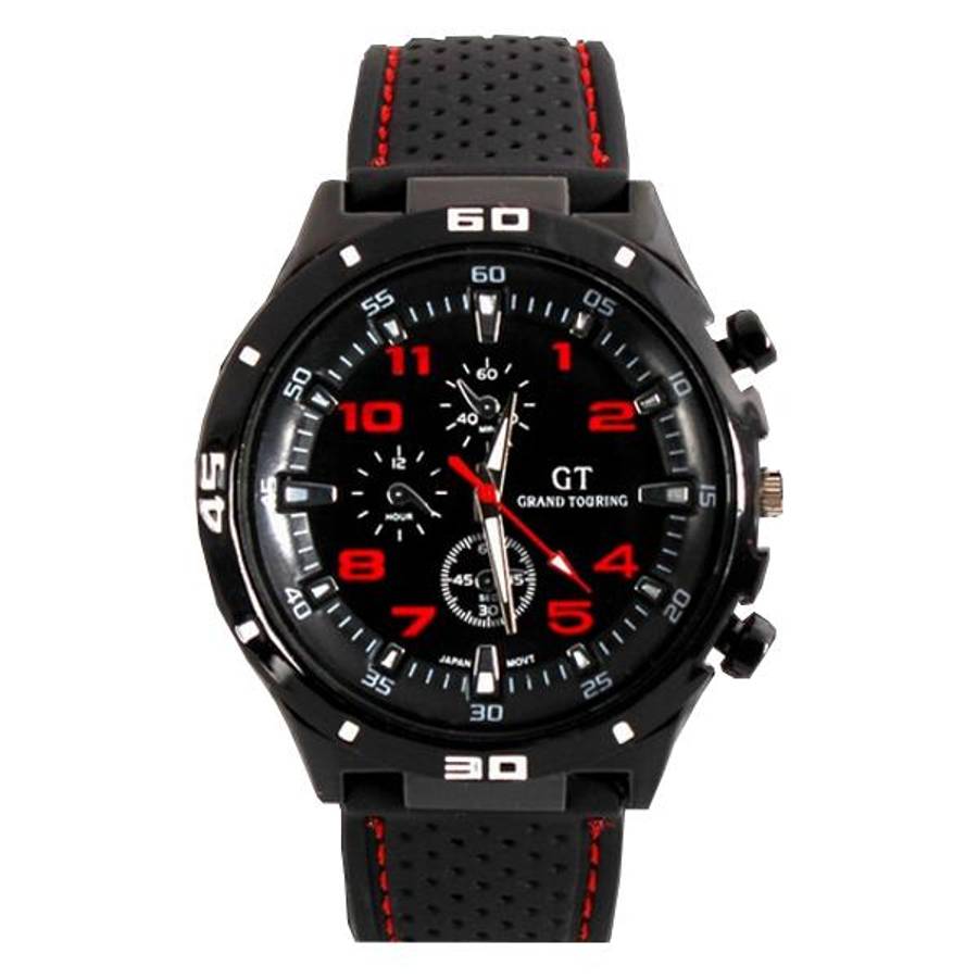 GT 54 GRAND TOURING Silicone Band Quartz Analog Sport Watch