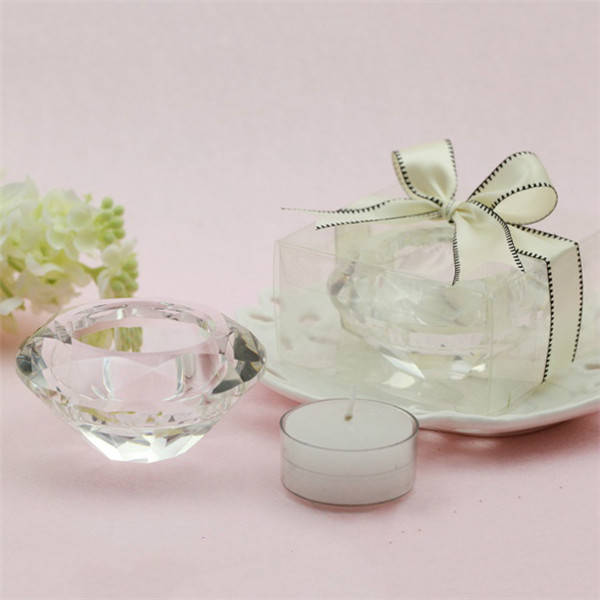 Glass Crystal Candelabra Candleholders Stand Tea Light Candle Stick Wedding