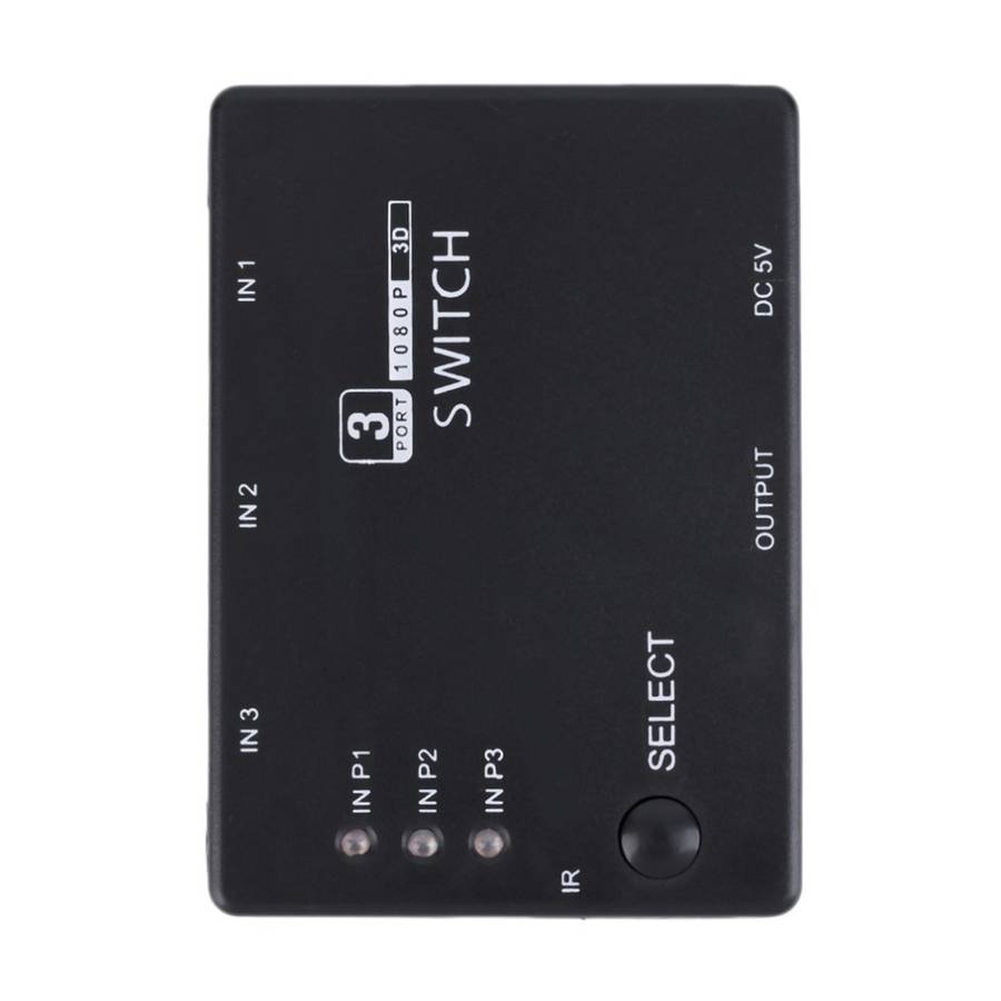 3x1 3 Port 1080P Video HD Switch Switcher Splitter IR Remote For HDTV PS3 DVD