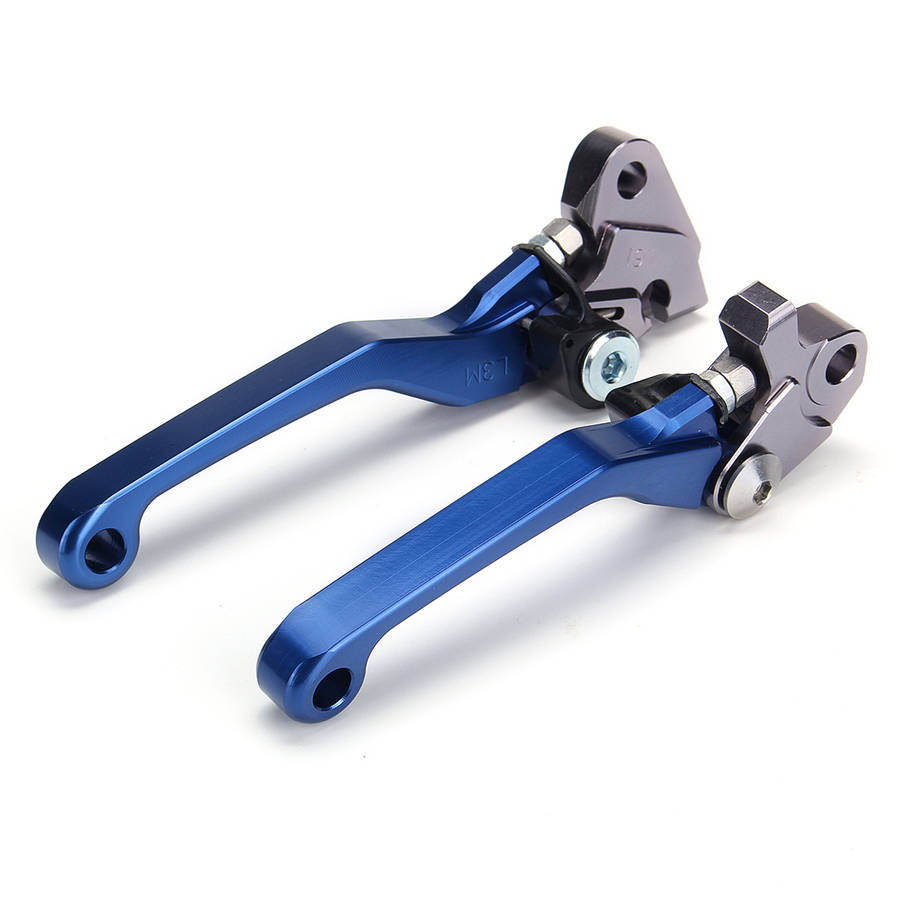 Motorcycle CNC Brake Clutch Levers+ Handlebar Grips For KAWASAKI/Yamaha YZ12