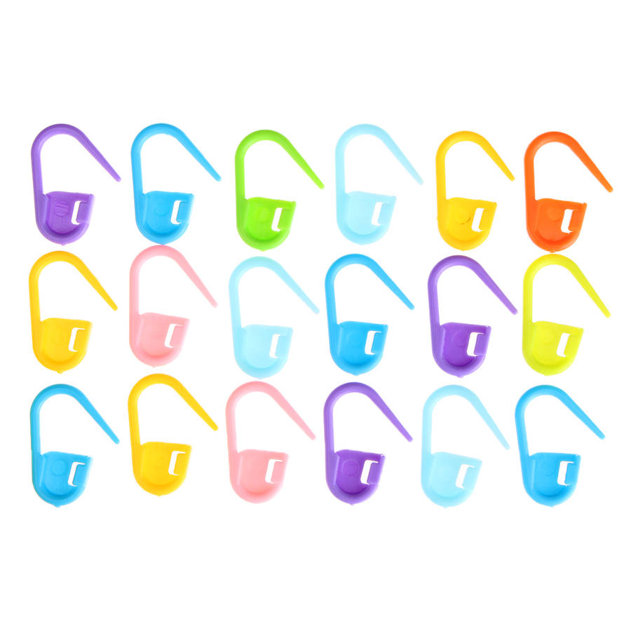 2Pcs Ergonomic Crochet Hooks Set Knitting Needle Kit Locking Stitch Markers Crochet Yarn Tools